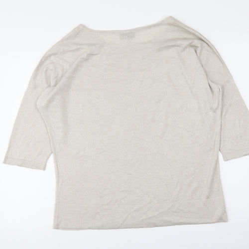 Wallis Womens Beige Round Neck Polyester Pullover Jumper Size L