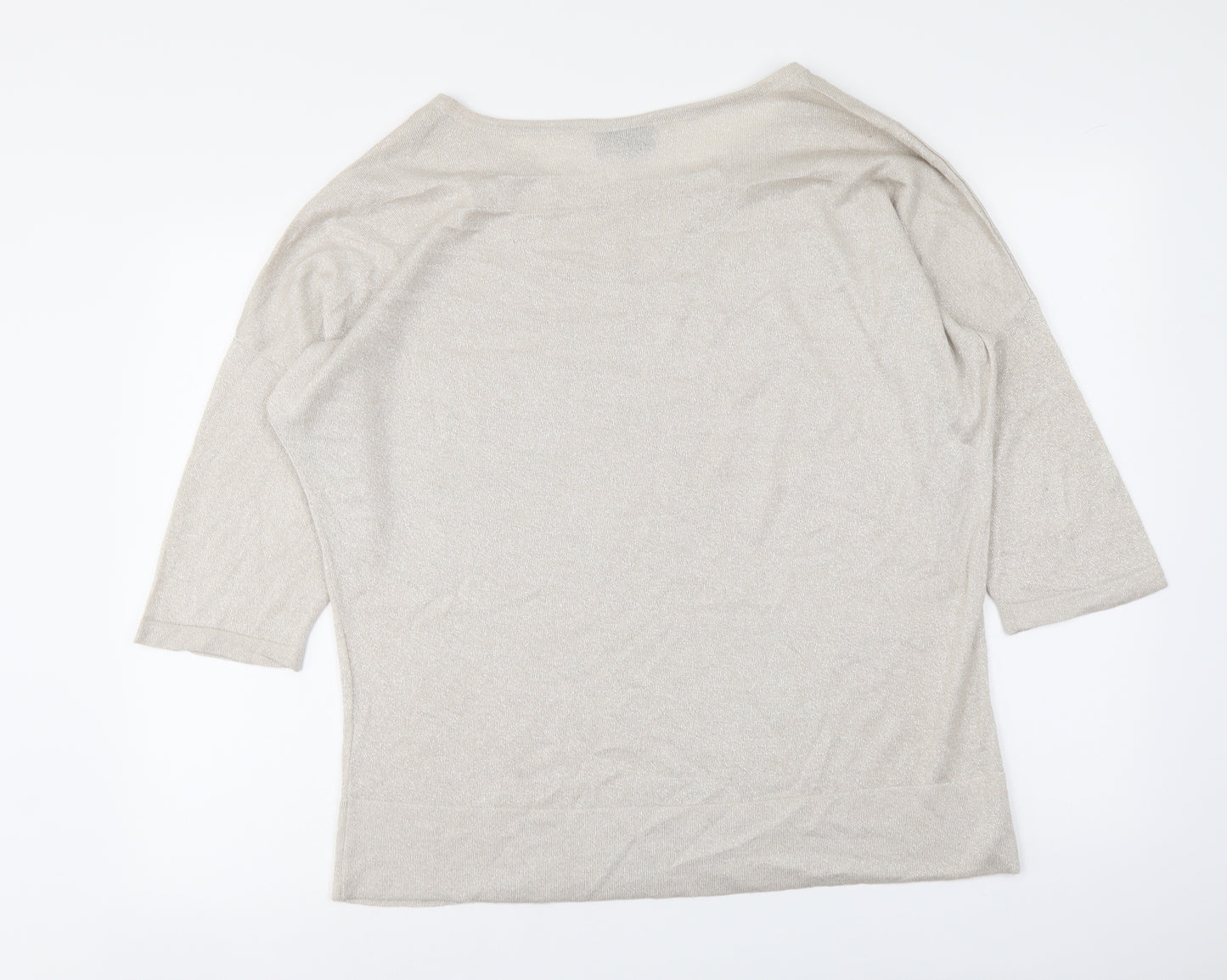Wallis Womens Beige Round Neck Polyester Pullover Jumper Size L