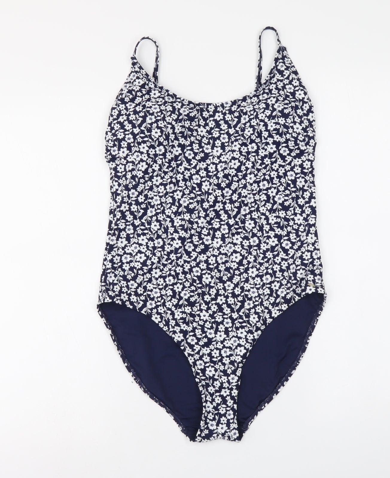 F&F Womens Blue Floral Polyester One Piece Size 14