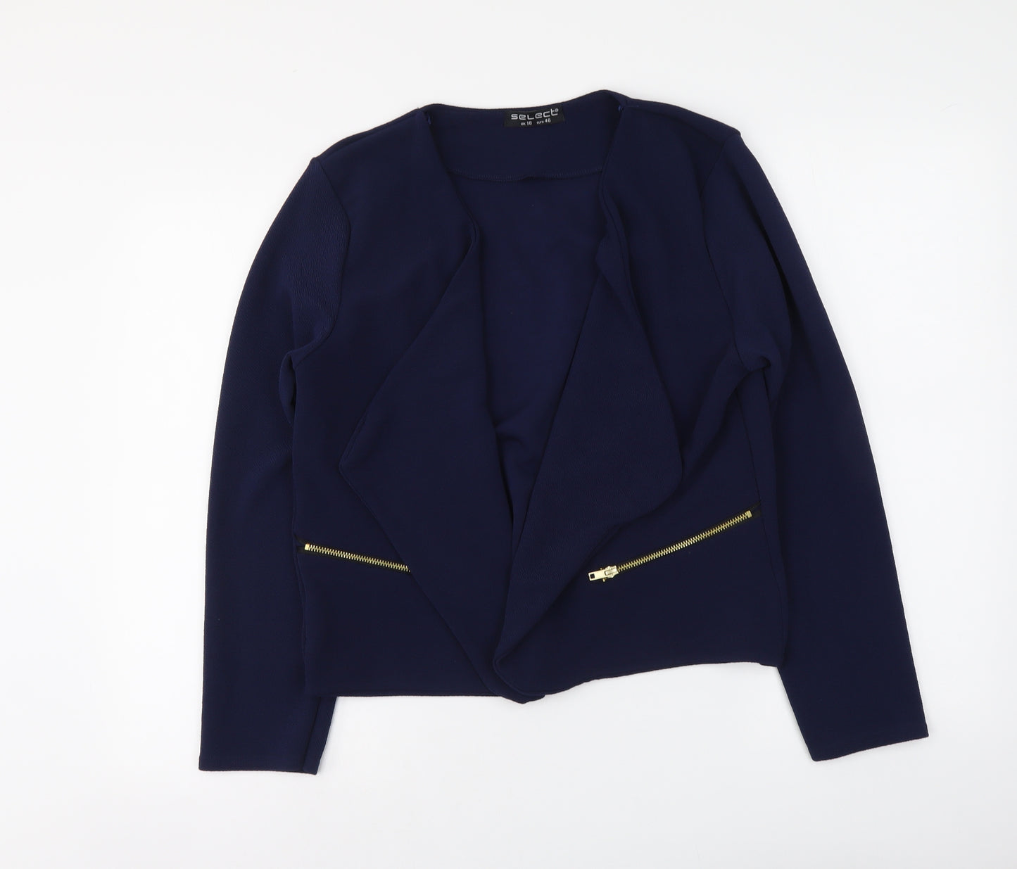 Select Womens Blue Jacket Blazer Size 18 Tie