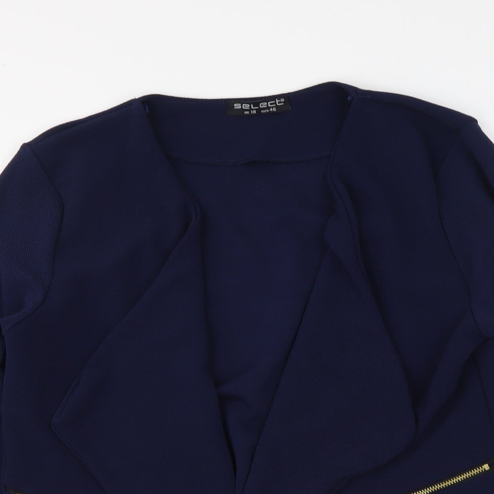 Select Womens Blue Jacket Blazer Size 18 Tie