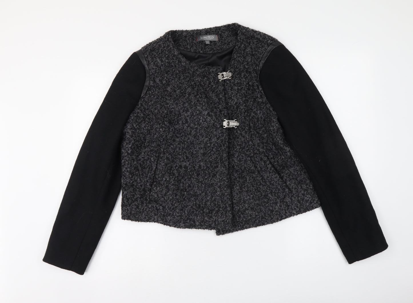 Marks and Spencer Womens Grey Jacket Coat Size 14 Button