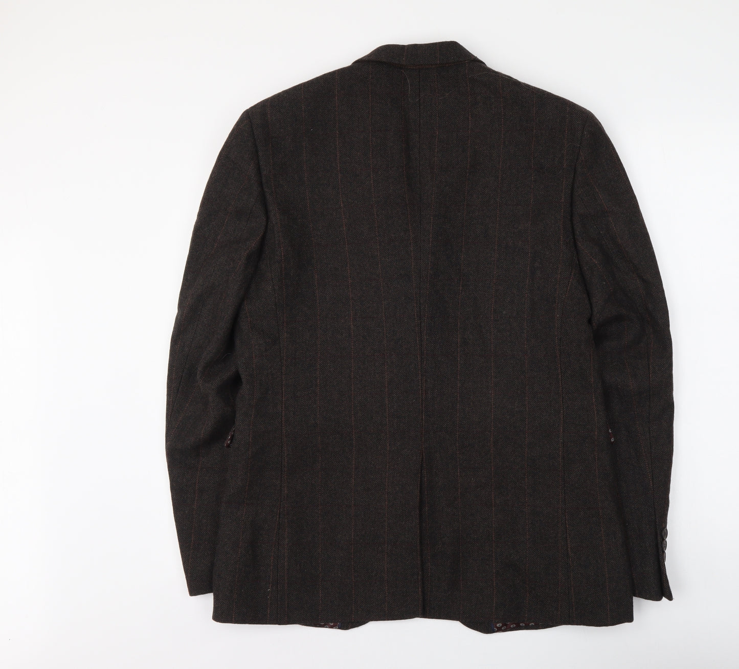 Cedar Wood State Mens Brown Striped Wool Jacket Suit Jacket Size M