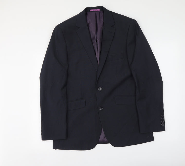 Burton Mens Blue Polyester Jacket Suit Jacket Size M