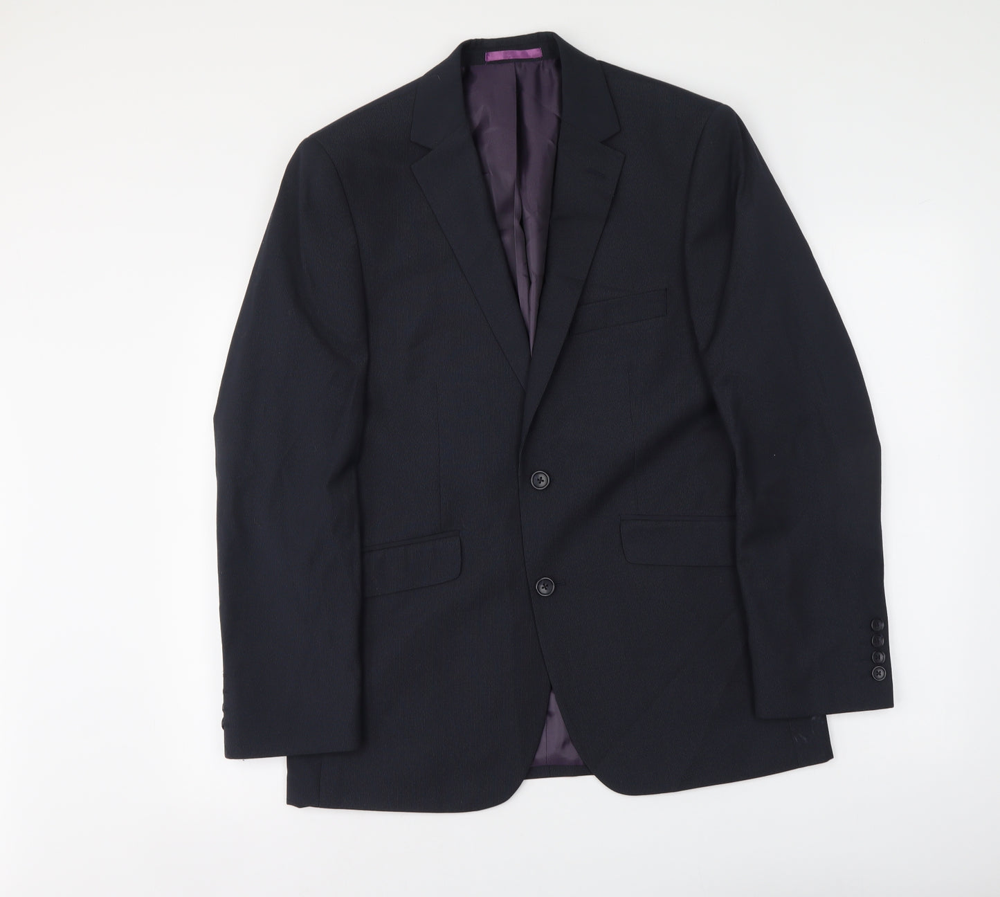 Burton Mens Blue Polyester Jacket Suit Jacket Size M