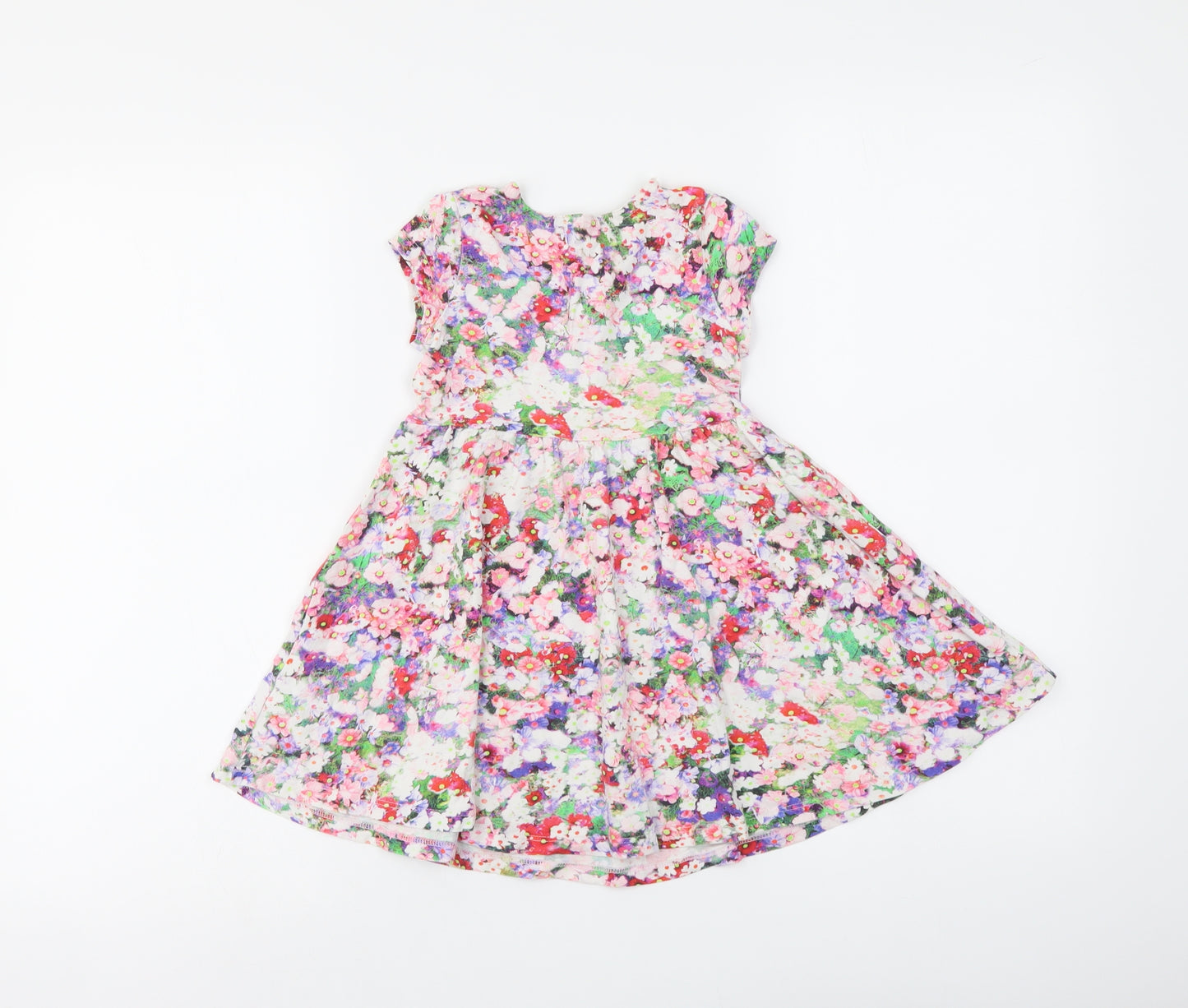 RJR.John Rocha Girls Multicoloured Floral Cotton A-Line Size 2-3 Years Round Neck Pullover