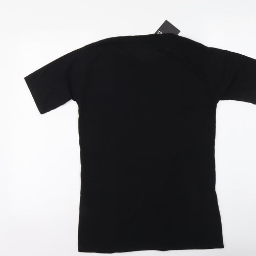 Be Jealous Womens Black Polyester Basic T-Shirt Size 16 Round Neck - Reindeer print
