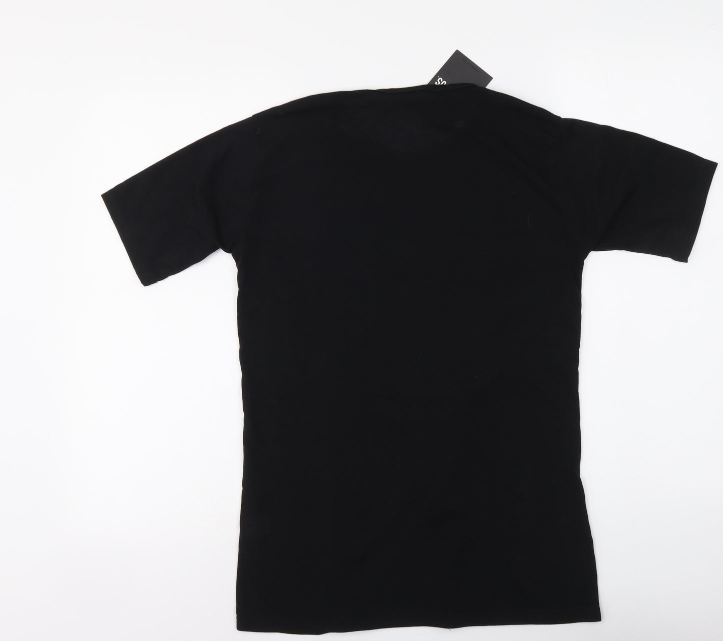 Be Jealous Womens Black Polyester Basic T-Shirt Size 16 Round Neck - Reindeer print