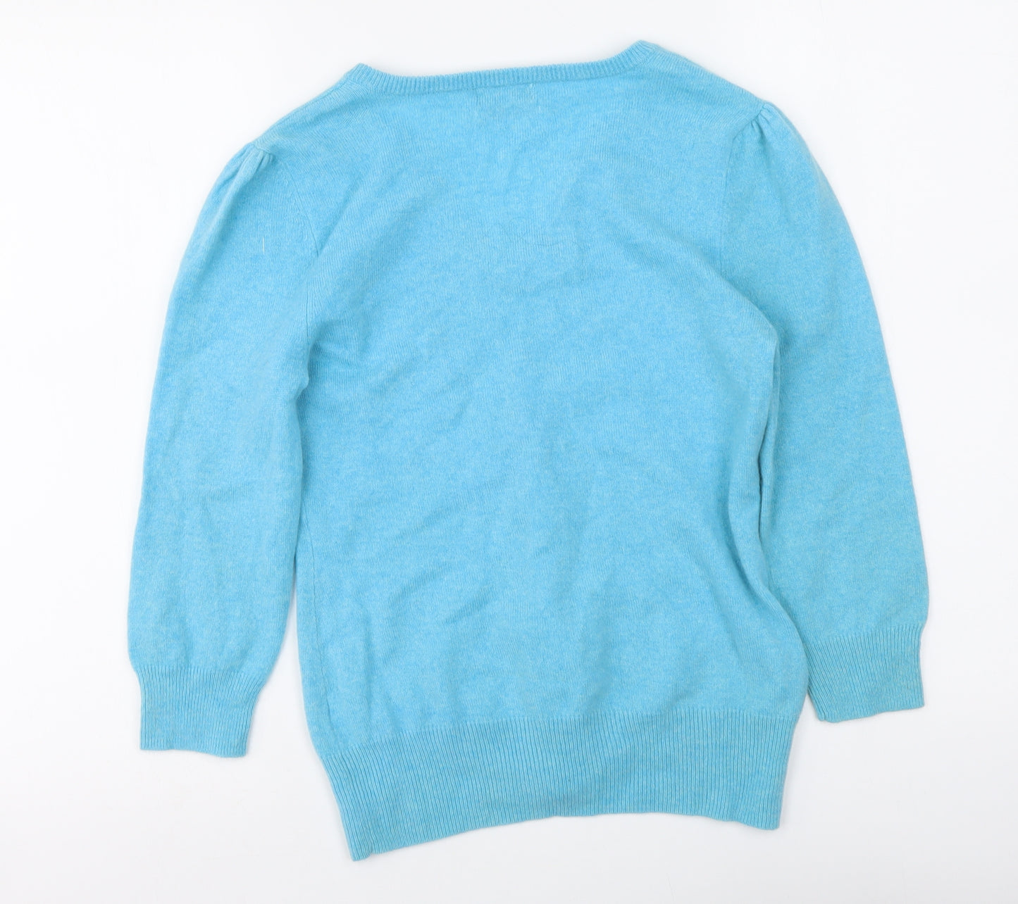 F&F Womens Black V-Neck Cashmere Pullover Jumper Size 10