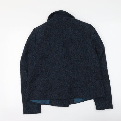 TU Womens Blue Jacket Coat Size 14 Button