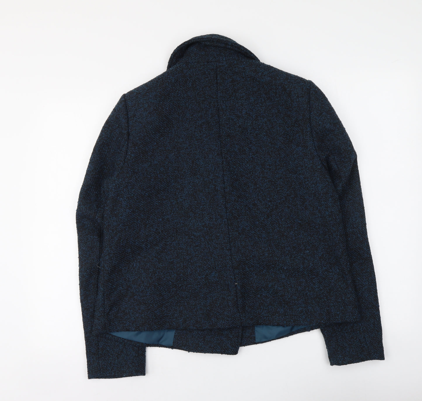 TU Womens Blue Jacket Coat Size 14 Button