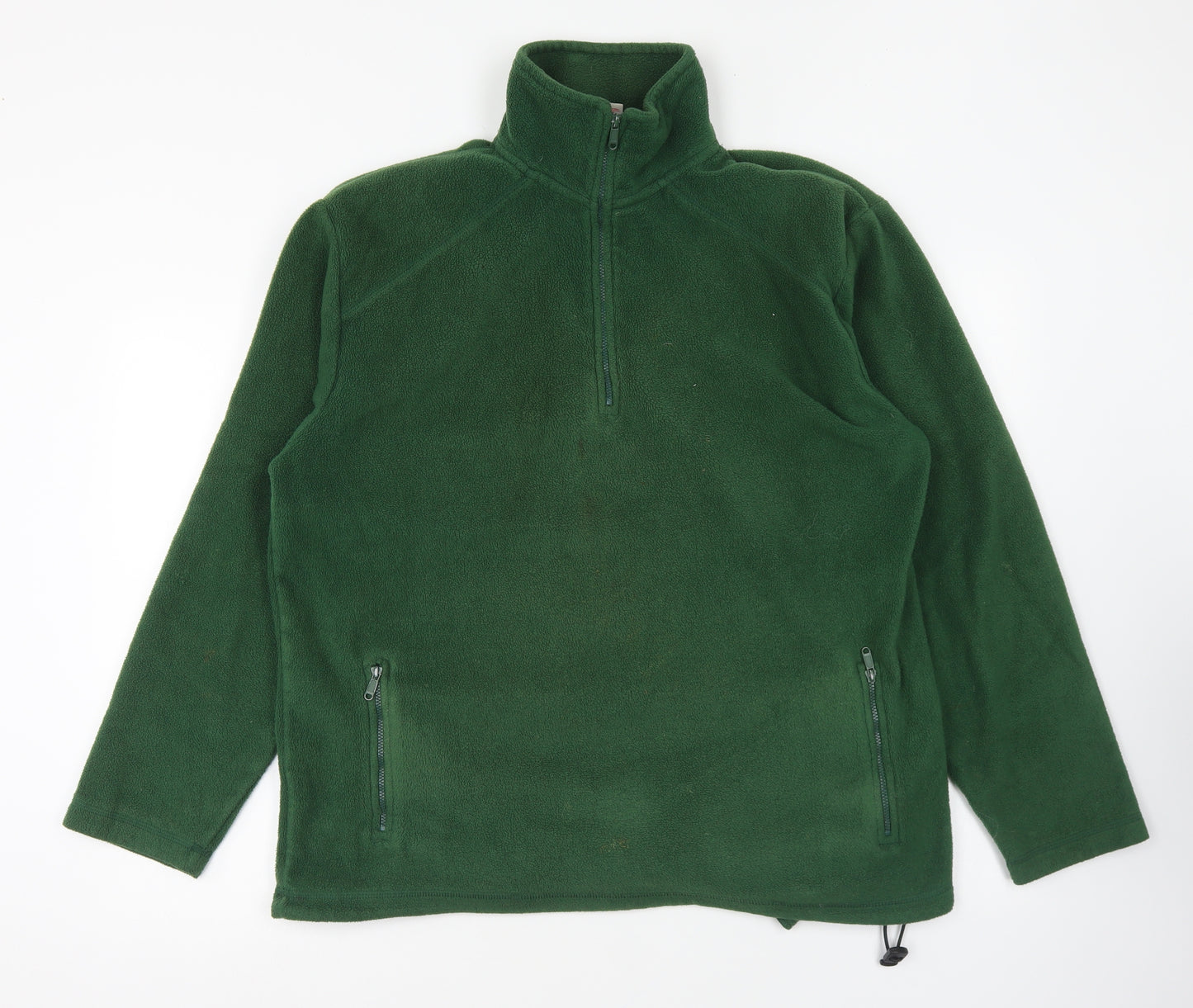 Fruit of the Loom Mens Green Polyester Pullover Sweatshirt Size L
