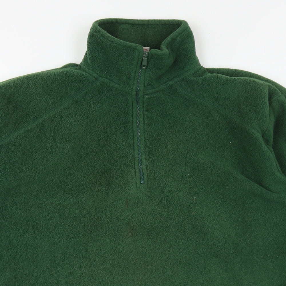 Fruit of the Loom Mens Green Polyester Pullover Sweatshirt Size L