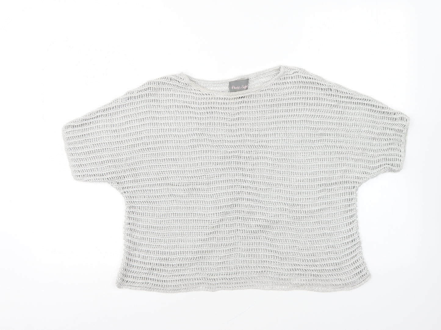 Phase Eight Womens Silver Boat Neck Acrylic Pullover Jumper Size M