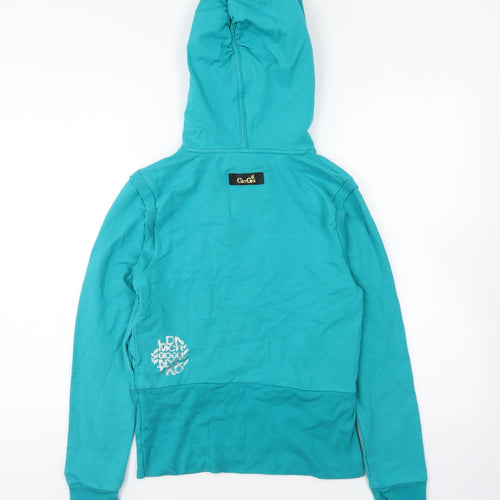 Gio-Goi Womens Blue Cotton Pullover Hoodie Size 8 Pullover
