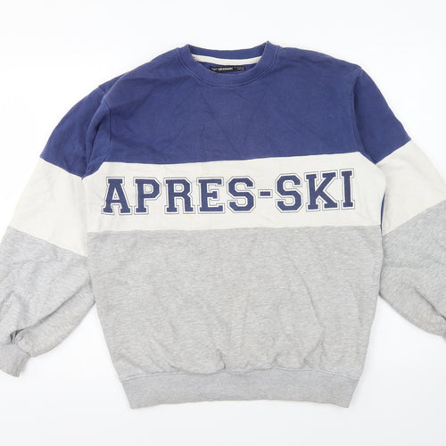Threadbare Womens Multicoloured Cotton Pullover Sweatshirt Size 6 Pullover - Apres-Ski