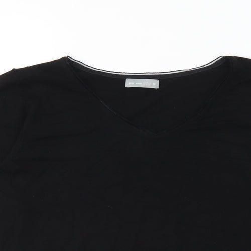 Per Una Mens Black V-Neck Viscose Pullover Jumper