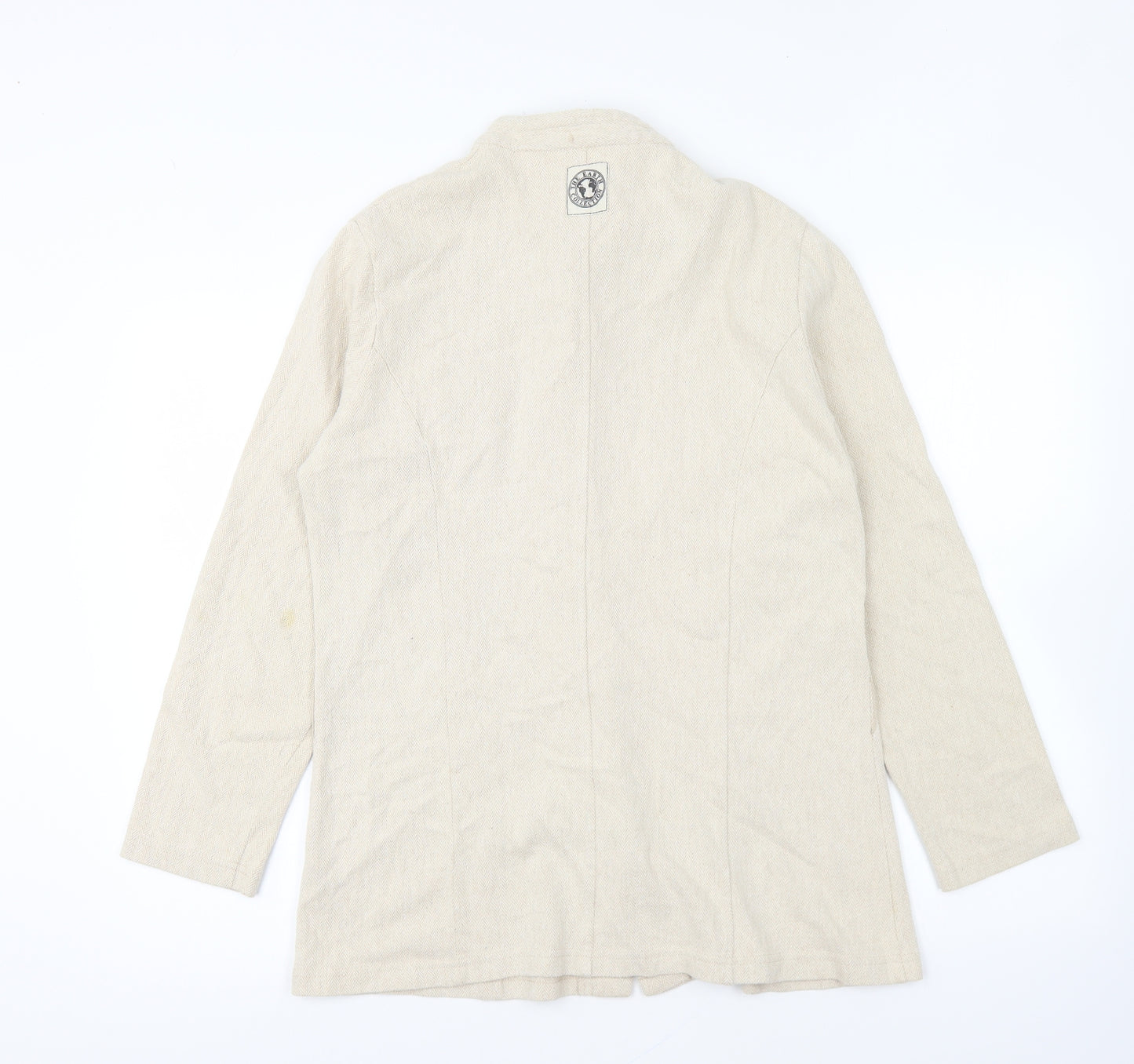 Preworn Womens Beige Jacket Size L Button