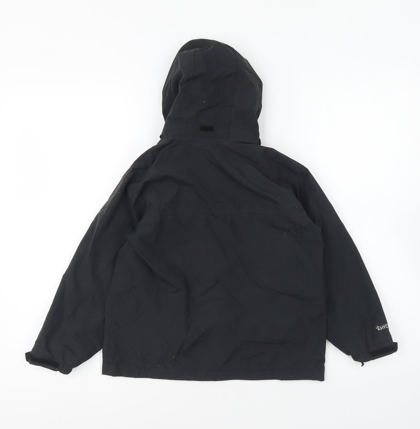 Regatta Boys Black Rain Coat Coat Size 5-6 Years Zip