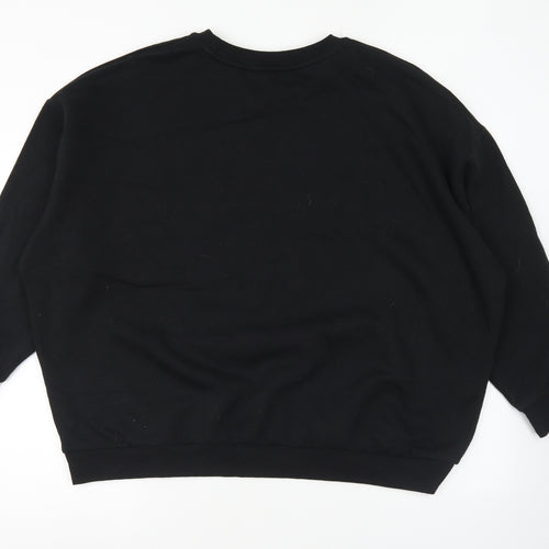 Preworn Womens Black Polyester Pullover Sweatshirt Size XL Pullover - Long Island City