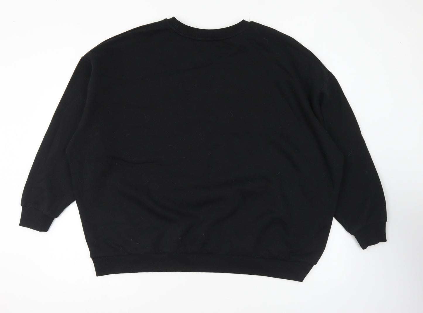 Preworn Womens Black Polyester Pullover Sweatshirt Size XL Pullover - Long Island City