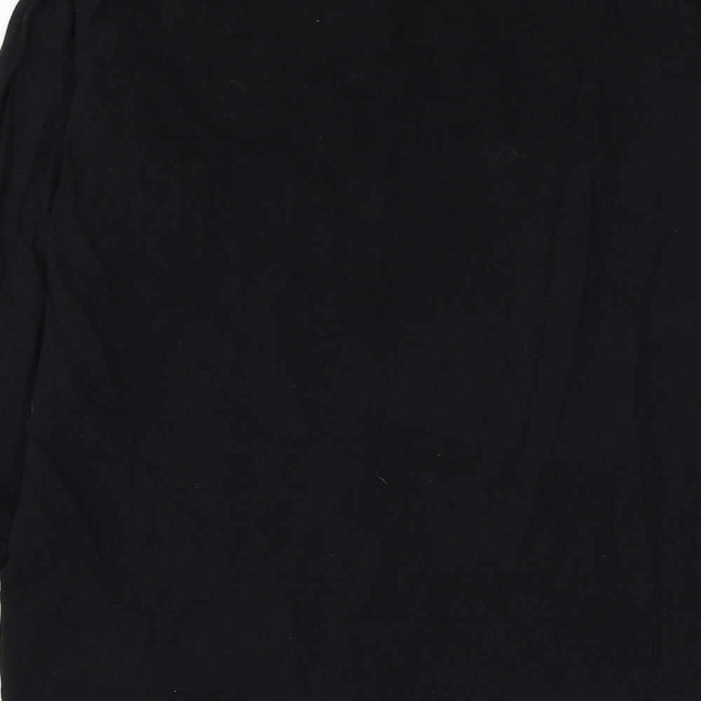 Primark Boys Black Cotton Basic T-Shirt Size 13-14 Years Round Neck Pullover - Detroit