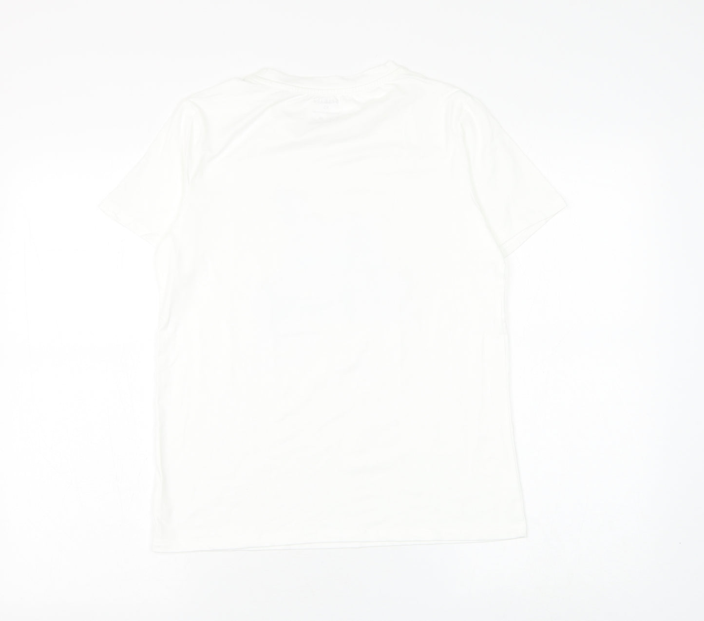 SheIn Womens White Polyester Basic T-Shirt Size XS Round Neck - Summer Rabbit