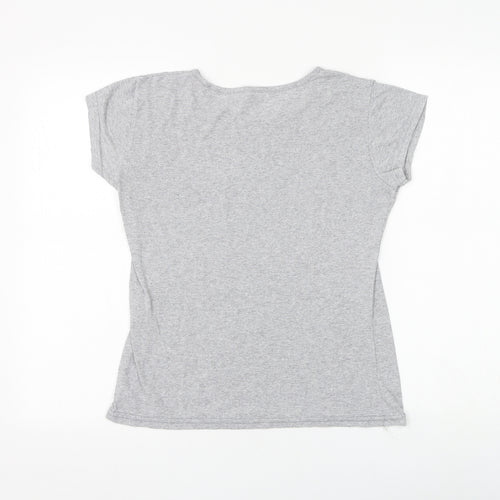 Diva Womens Grey Polyester Basic T-Shirt Size M Round Neck - Czesc (Hi)