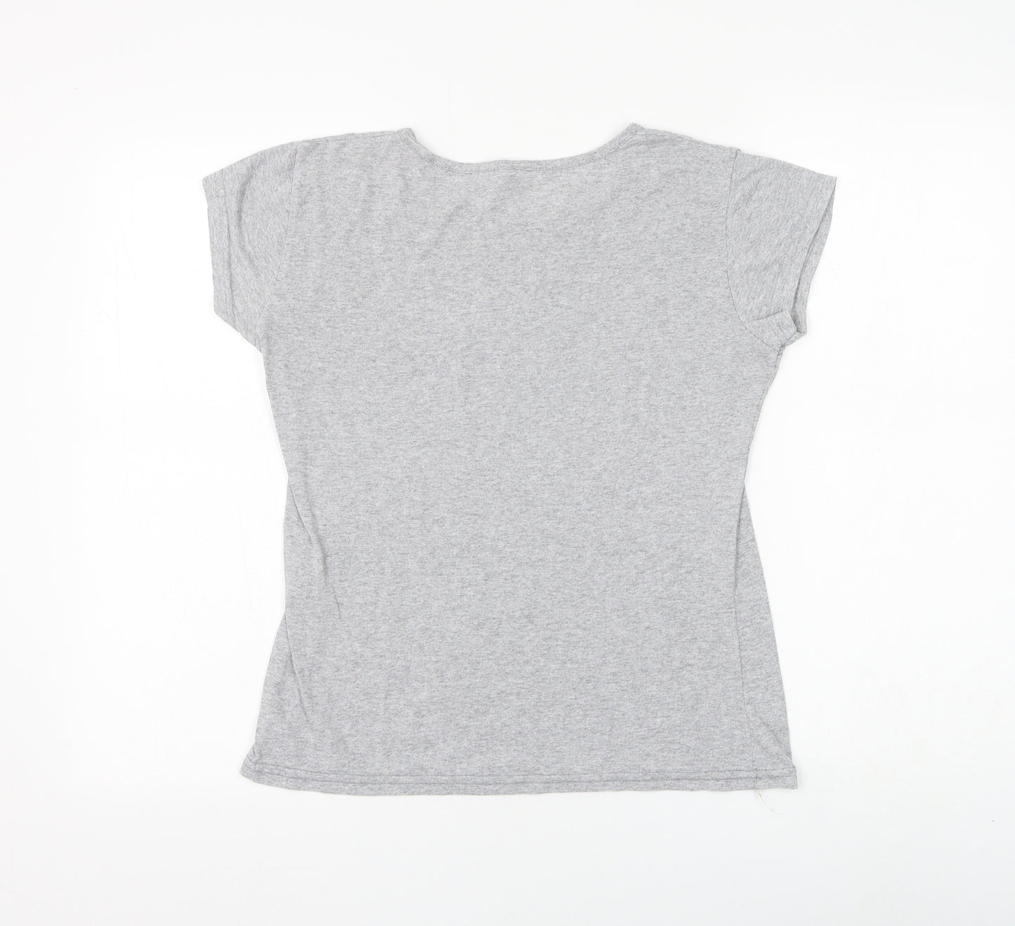 Diva Womens Grey Polyester Basic T-Shirt Size M Round Neck - Czesc (Hi)
