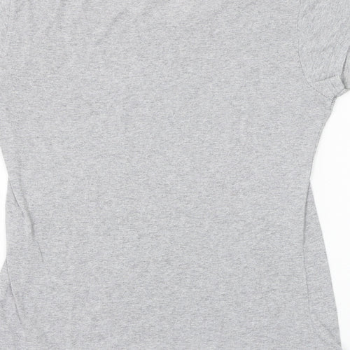 Diva Womens Grey Polyester Basic T-Shirt Size M Round Neck - Czesc (Hi)
