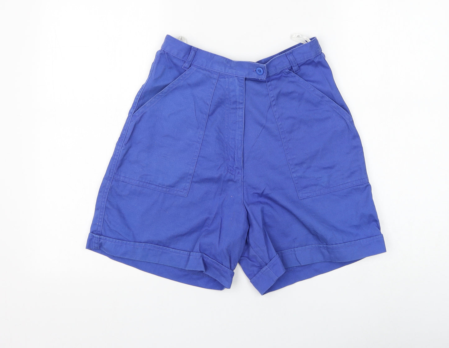 Mackays Womens Blue Cotton Bermuda Shorts Size 10 L5 in Regular Zip