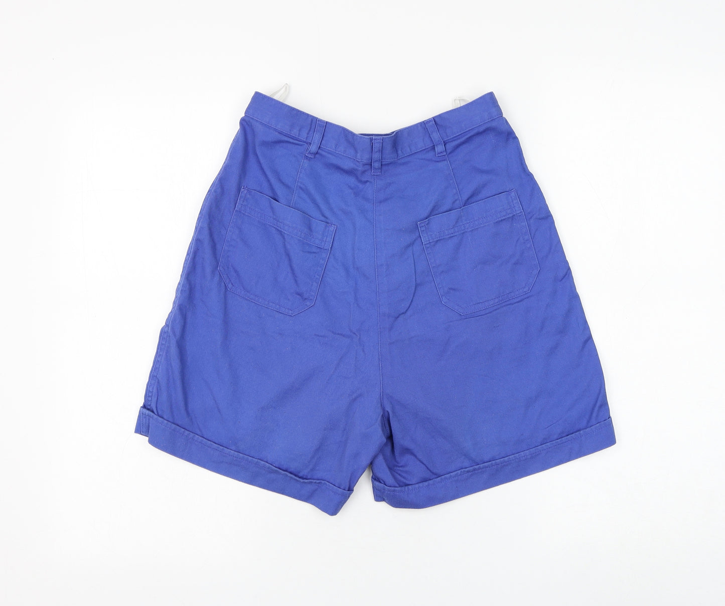 Mackays Womens Blue Cotton Bermuda Shorts Size 10 L5 in Regular Zip