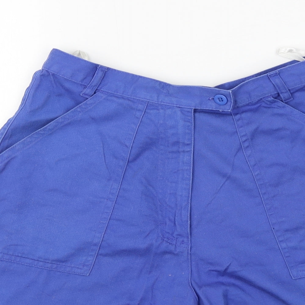 Mackays Womens Blue Cotton Bermuda Shorts Size 10 L5 in Regular Zip