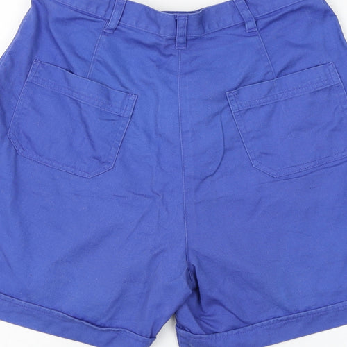 Mackays Womens Blue Cotton Bermuda Shorts Size 10 L5 in Regular Zip
