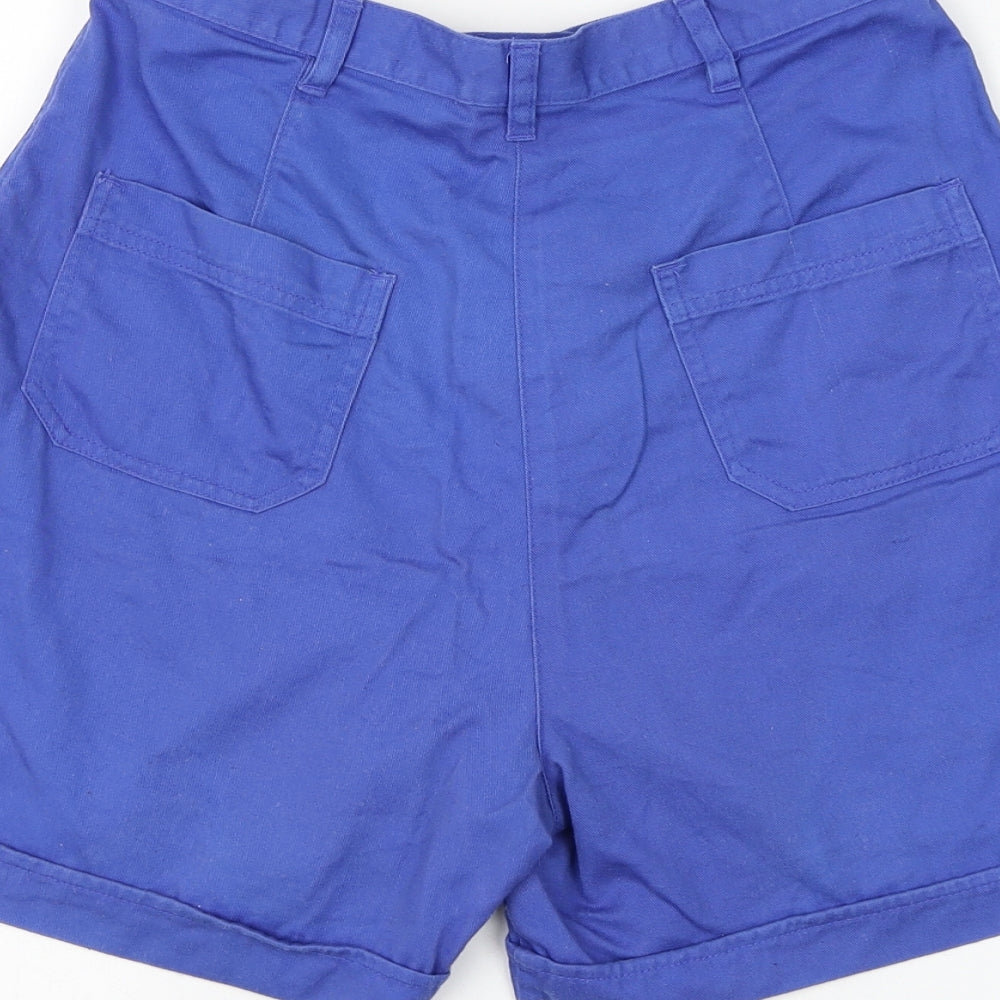 Mackays Womens Blue Cotton Bermuda Shorts Size 10 L5 in Regular Zip