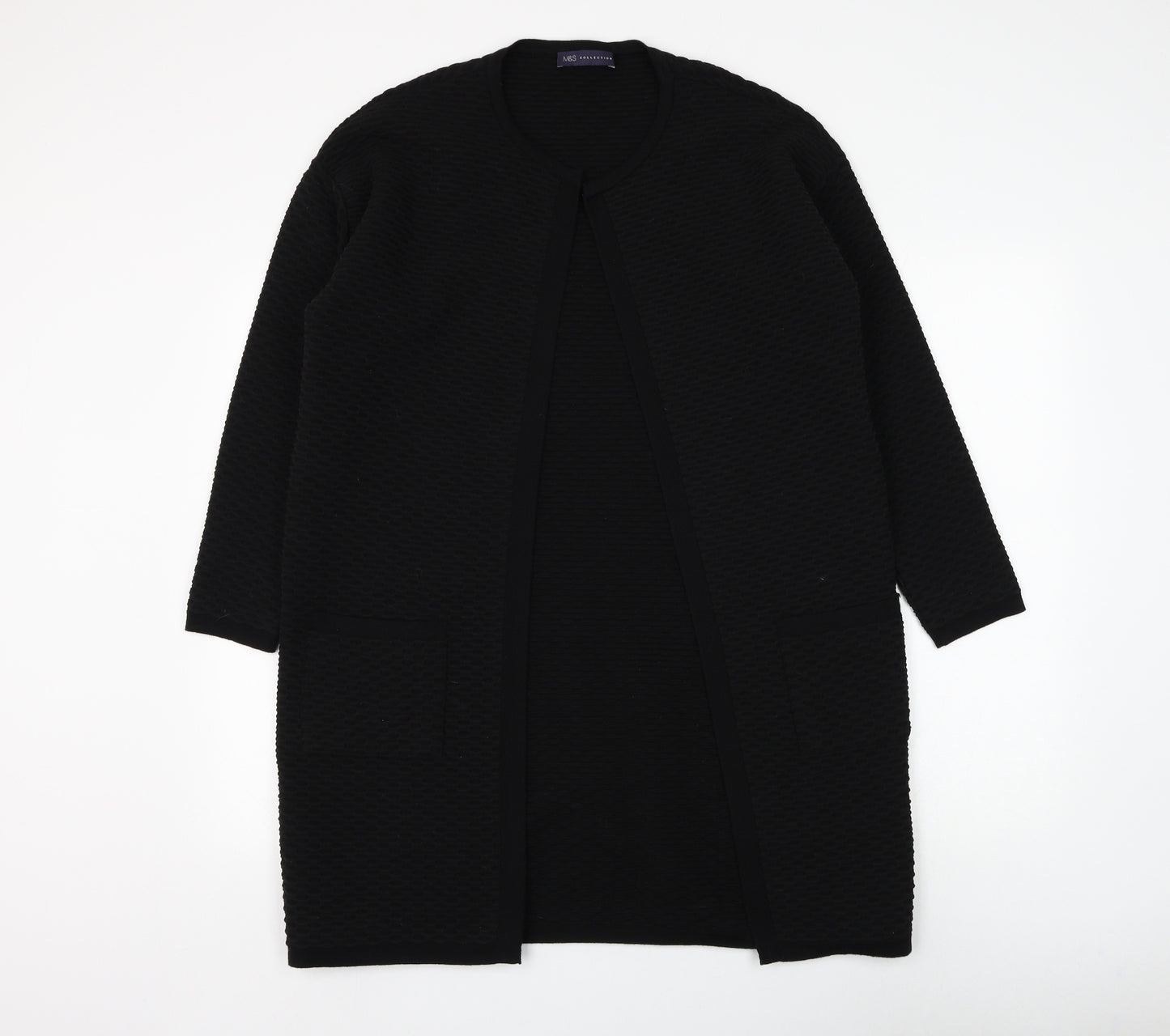 Marks and Spencer Womens Black Jacket Size 10 Hook & Eye