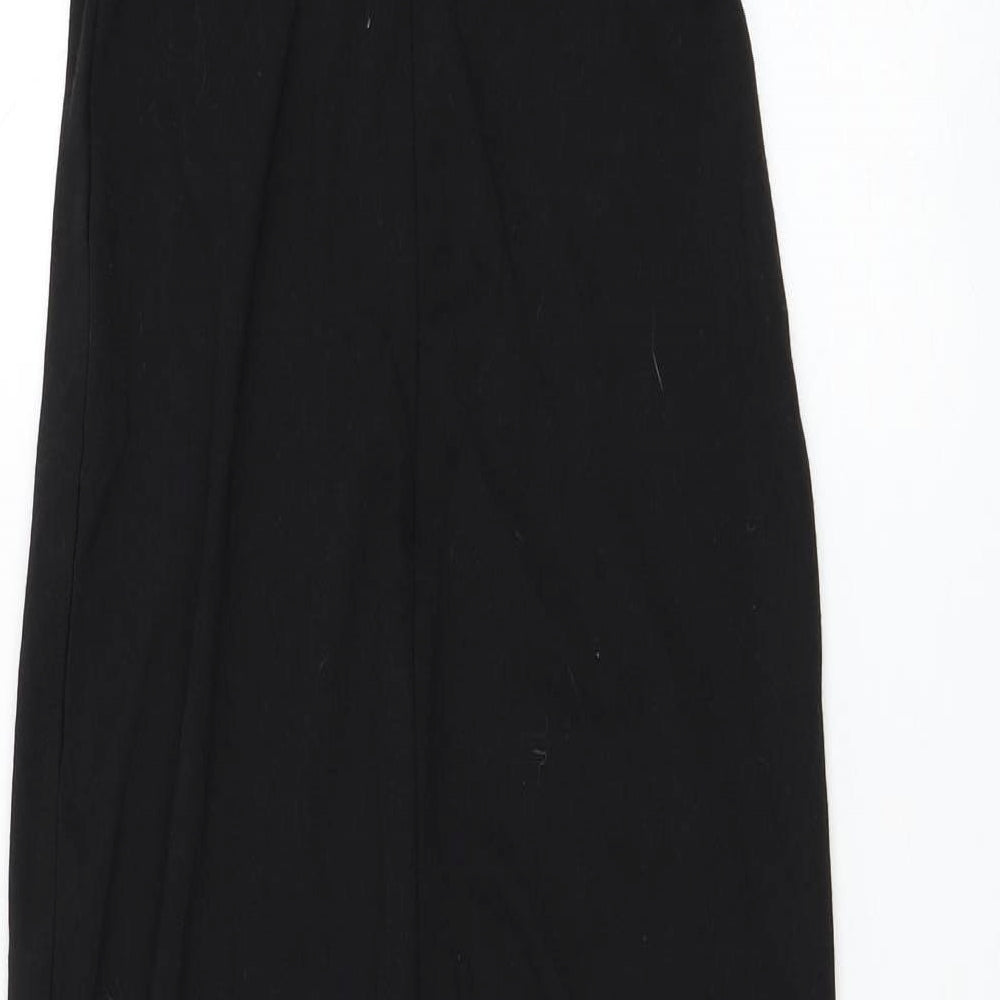 Missguided Womens Black Polyester Jumpsuit One-Piece Size 8 L28 in Zip