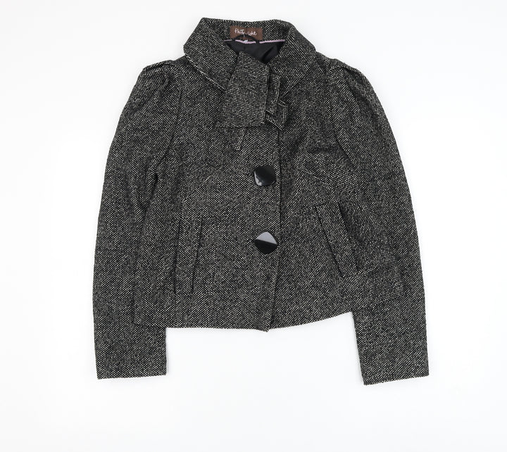 Phase Eight Womens Black Jacket Blazer Size 8 Button