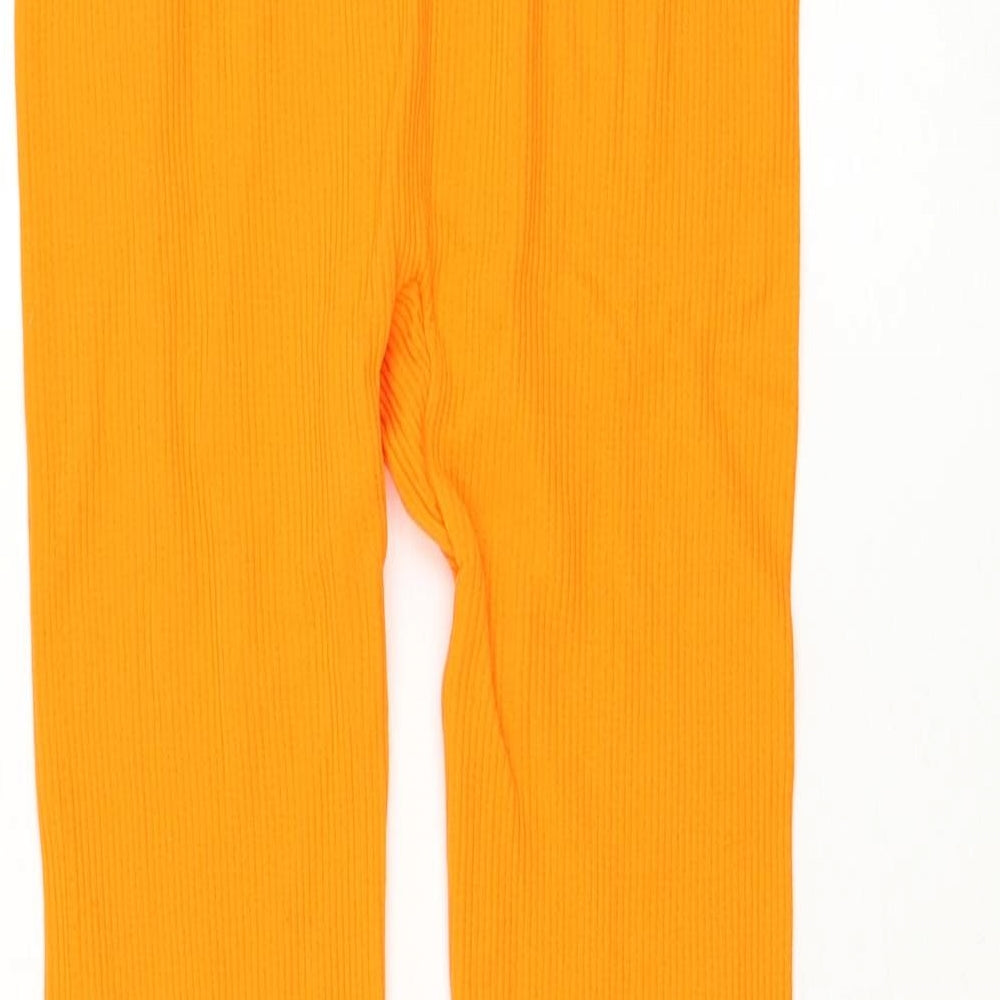 PEP&CO Womens Orange Nylon Compression Leggings Size 16 L25 in Regular Pullover