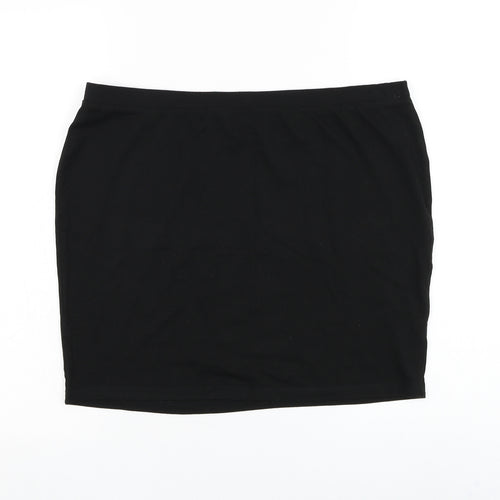 Primark Womens Black Cotton Straight & Pencil Skirt Size 16