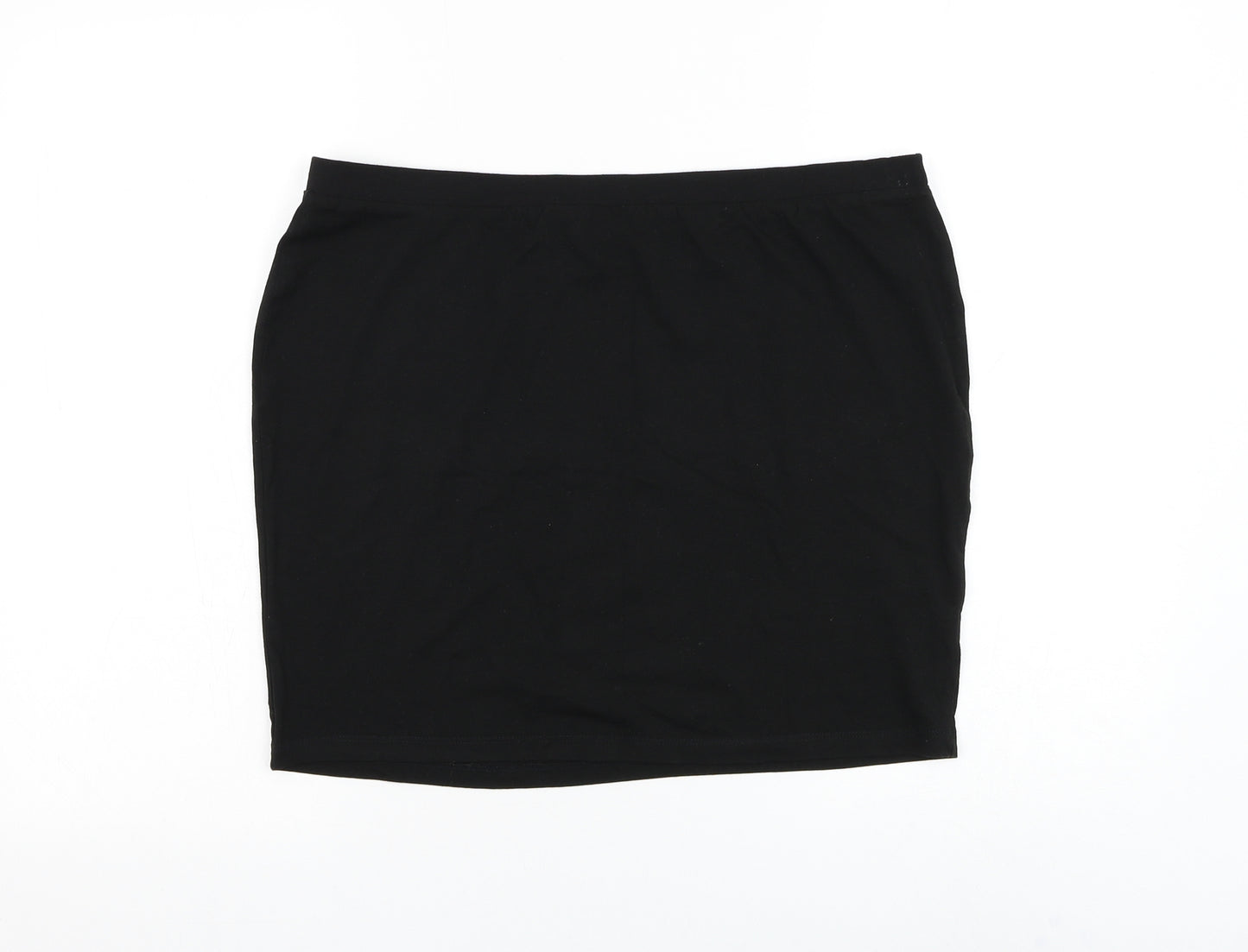 Primark Womens Black Cotton Straight & Pencil Skirt Size 16