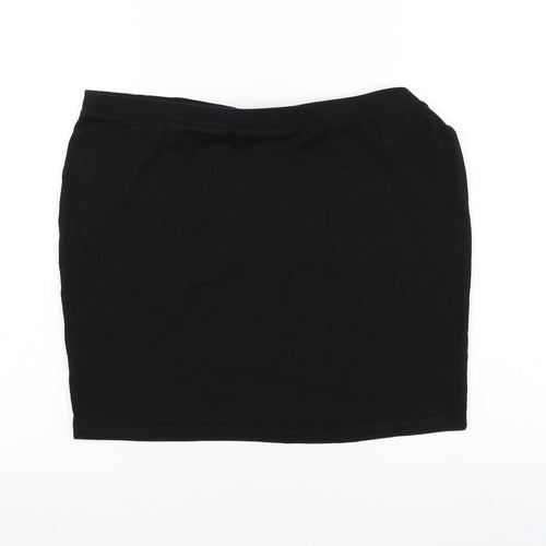 Primark Womens Black Cotton Straight & Pencil Skirt Size 16