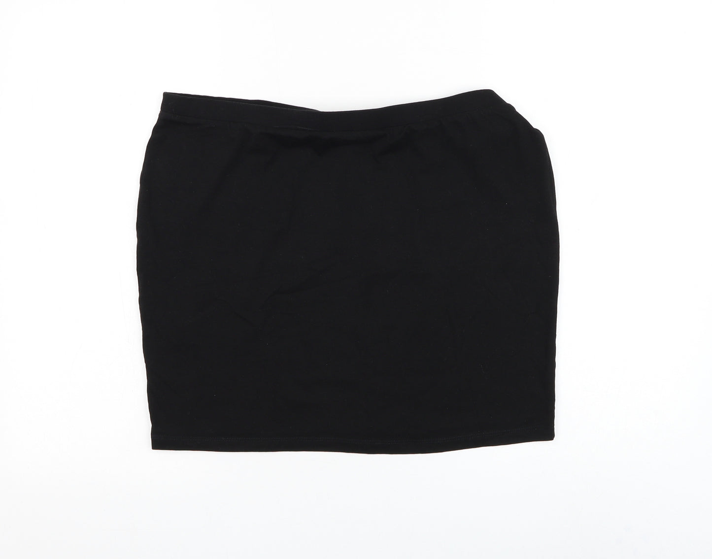 Primark Womens Black Cotton Straight & Pencil Skirt Size 16