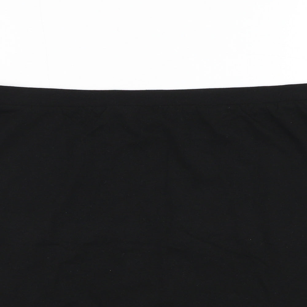 Primark Womens Black Cotton Straight & Pencil Skirt Size 16