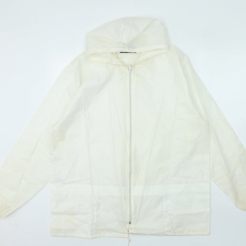 Myers Womens Ivory Anorak Coat Size L Zip