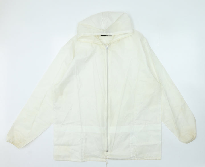 Myers Womens Ivory Anorak Coat Size L Zip