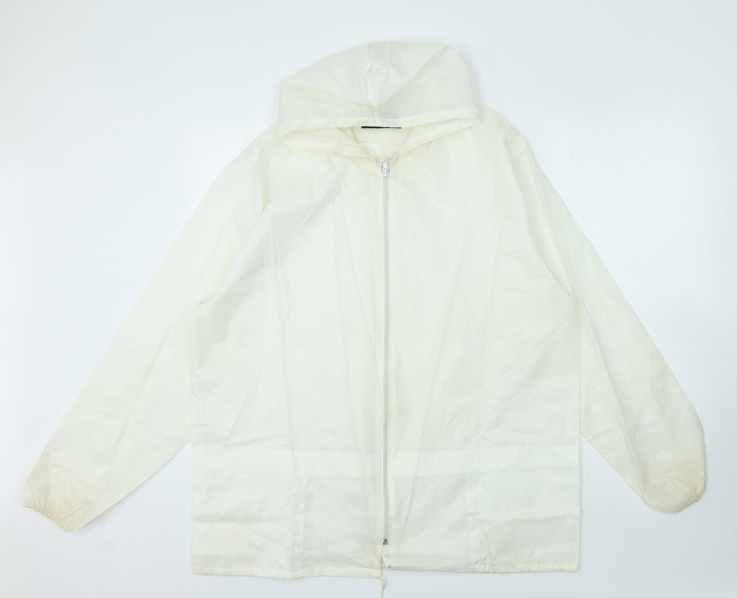 Myers Womens Ivory Anorak Coat Size L Zip