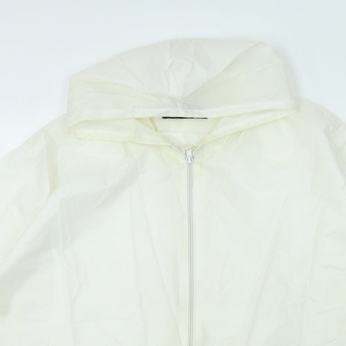 Myers Womens Ivory Anorak Coat Size L Zip