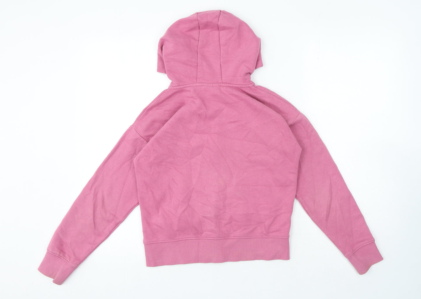 I Love Giirlswear Girls Pink Round Neck Cotton Full Zip Jumper Size 11 Years Zip