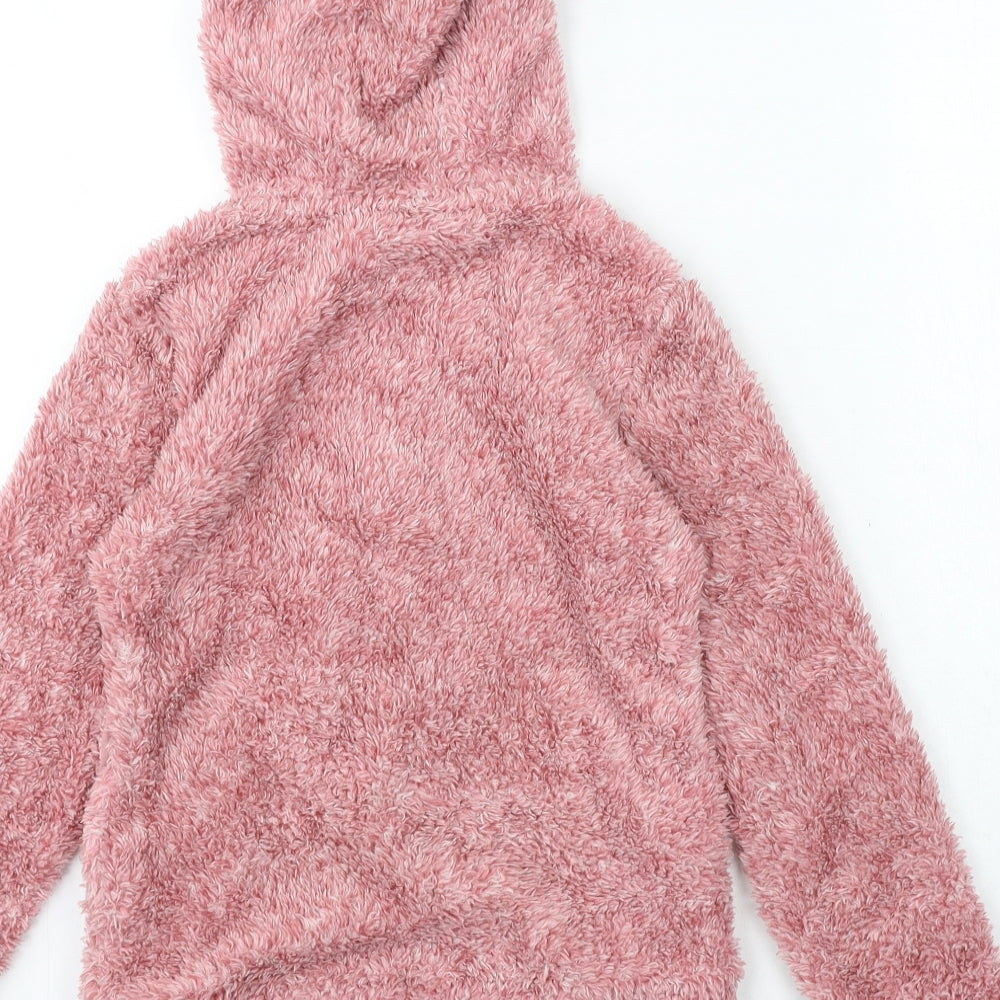 Pepperts Girls Pink Roll Neck Polyester Full Zip Jumper Size 10-11 Years Zip
